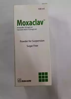 Moxaclav Suspension 125mg+31.25mg/100ml